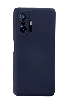CepteToptan Xiaomi Mi 11T Pro Kılıf Nano içi Kadife Silikon - Lacivert - DROPX4457-8632