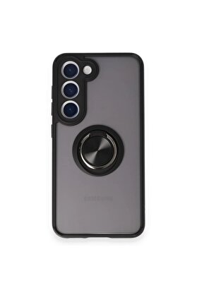 CepteToptan Samsung Galaxy M15 Kılıf Montreal Yüzüklü Silikon Kapak - Siyah - DROPX3448-3052