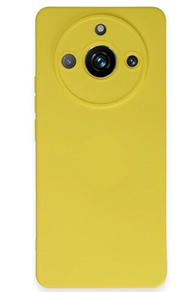 CepteToptan Realme 11 Pro Kılıf Nano içi Kadife Silikon - Sarı - DROPX9860-9149