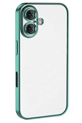 CepteToptan iPhone 16 Plus Kılıf Lensli Silikon - Turkuaz - BRH024658-1791