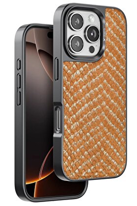 CepteToptan iPhone 16 Pro Viper Kapak - Kahverengi - DROPX5827-6351