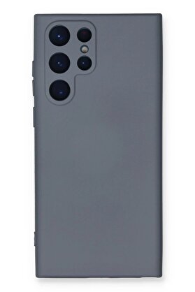 CepteToptan Samsung Galaxy S22 Ultra Kılıf Nano içi Kadife Silikon - Gri - DROPX1978-6887