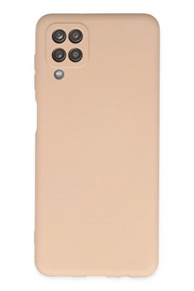 CepteToptan Samsung Galaxy A12 Kılıf Nano içi Kadife Silikon - Pudra - DROPX9958-6390