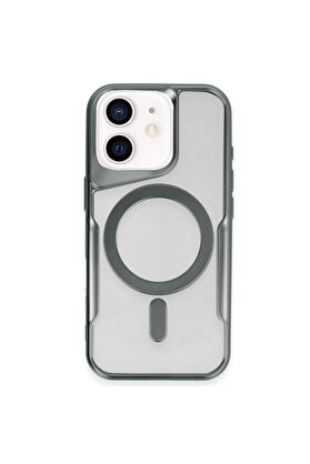 CepteToptan iPhone 11 Kılıf Boyi Magsafe Silikon Kapak - Yeşil - DROPX2408-9940