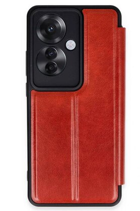 CepteToptan Oppo Reno 11F Kılıf Flip Cover - Kırmızı - DROPX4025-2742