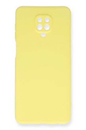 CepteToptan Xiaomi Redmi Note 9 Pro Kılıf Nano içi Kadife Silikon - Sarı - DROPX8527-1581