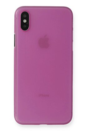 CepteToptan iPhone XS Max Kılıf PP Ultra İnce Kapak - Pembe - DROPX3737-7804