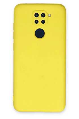 CepteToptan Xiaomi Redmi Note 9 Kılıf Nano içi Kadife Silikon - Sarı - DROPX9540-4080