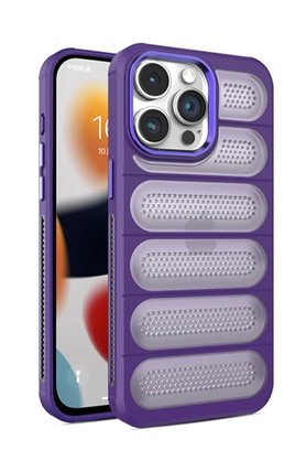 CepteToptan iPhone 14 Pro Kılıf Airmax Silikon Kapak - Derin Mor - DROPX1354-2024