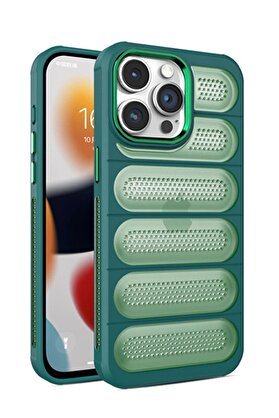 CepteToptan iPhone 15 Pro Max Kılıf Airmax Silikon Kapak - Koyu Yeşil - DROPX6941-9506