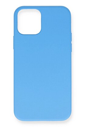 CepteToptan iPhone 12 Mini Kılıf Nano içi Kadife Silikon - Mavi - DROPX3241-7816
