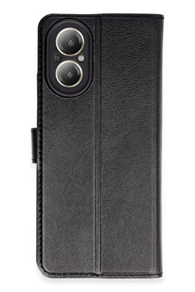 CepteToptan Realme 12 Lite Kılıf Trend S Plus Kapaklı Kılıf - Siyah - DROPX4016-5244