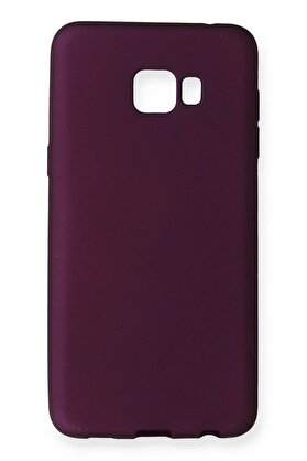 CepteToptan Samsung Galaxy C5 Pro Kılıf First Silikon - Mürdüm - DROPX3071-4164