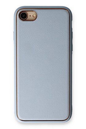 CepteToptan iPhone 7 Kılıf Coco Deri Silikon Kapak - Açık Mavi - DROPX2996-6383