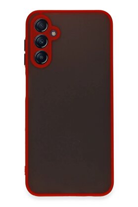 CepteToptan Samsung Galaxy A14 4G Kılıf Montreal Silikon Kapak - Kırmızı - DROPX4081-2750