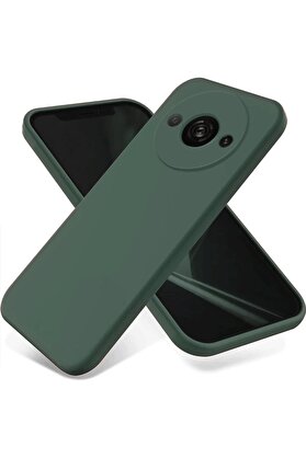 CepteToptan Xiaomi Redmi A3 4G Kılıf First Silikon - Koyu Yeşil - DROPX6466-5769