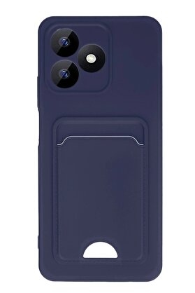 CepteToptan Realme Note 50 4G Kılıf Kelvin Kartvizitli Silikon - Lacivert - DROPX3584-5009