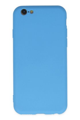 CepteToptan iPhone 6 Plus Kılıf Nano içi Kadife Silikon - Mavi - DROPX5038-1626