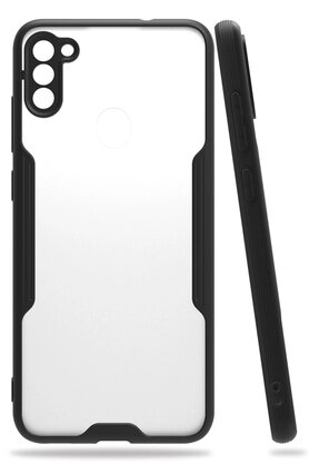 CepteToptan Samsung Galaxy A11 Kılıf Platin Silikon - Siyah - DROPX1318-9938
