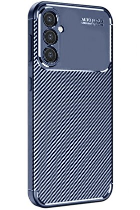 CepteToptan Samsung Galaxy A16 5G Kılıf Auto Focus Karbon Kapak - Lacivert - DROPX5264-8632