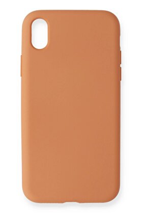 CepteToptan iPhone XR Kılıf Nano içi Kadife Silikon - Turuncu - DROPX6663-9190