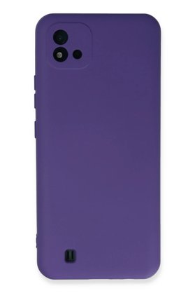 CepteToptan Realme C11 2021 Kılıf Nano içi Kadife Silikon - Mor - DROPX8473-5486