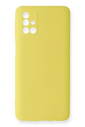 CepteToptan Samsung Galaxy M31S Kılıf Nano içi Kadife Silikon - Sarı - DROPX4659-8393