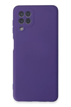 CepteToptan Samsung Galaxy A22 Kılıf Nano içi Kadife Silikon - Mor - DROPX8819-6174