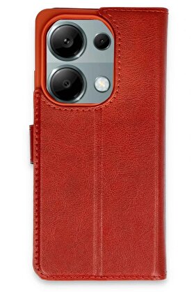 CepteToptan Xiaomi Redmi Note 13 Pro 4G Kılıf Trend S Plus Kapaklı Kılıf - Kırmızı - DROPX7514-8803