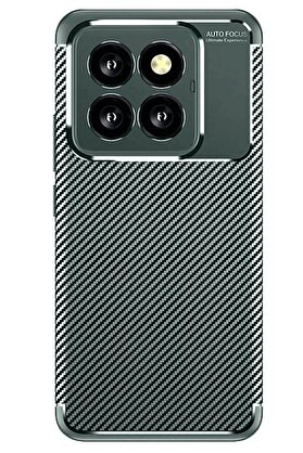CepteToptan Xiaomi Mi 14T Pro Kılıf Auto Focus Karbon Kapak - Koyu Yeşil - DROPX8883-5753
