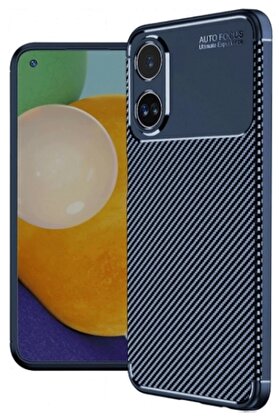 CepteToptan Oppo A38 Kılıf Auto Focus Karbon Kapak - Lacivert - DROPX2892-5925