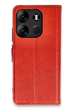 CepteToptan Tecno Spark Go 2023 Kılıf Trend S Plus Kapaklı Kılıf - Kırmızı - DROPX7880-5298