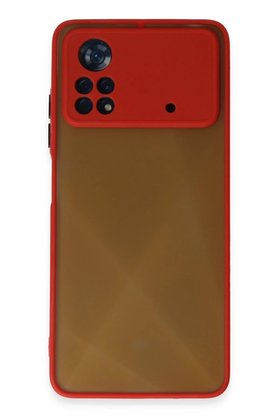 CepteToptan Xiaomi Poco X4 Pro 5G Kılıf Montreal Silikon Kapak - Kırmızı - DROPX7659-8157