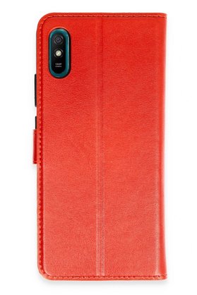 CepteToptan Xiaomi Redmi 9A Kılıf Trend S Plus Kapaklı Kılıf - Kırmızı - DROPX7046-1412