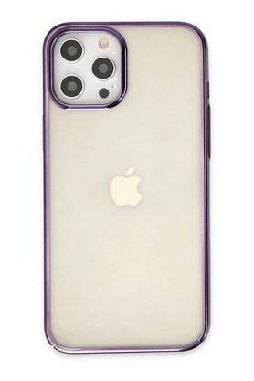 CepteToptan iPhone 12 Pro Max Kılıf Element Silikon - Mor - DROPX1703-1370