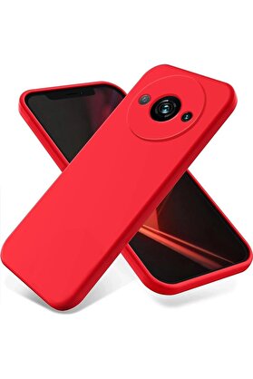 CepteToptan Xiaomi Redmi A3 4G Kılıf First Silikon - Kırmızı - DROPX5831-8085