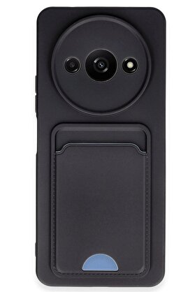 CepteToptan Xiaomi Redmi A3 4G Kılıf Kelvin Kartvizitli Silikon - Siyah - DROPX1089-3266