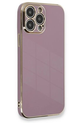 CepteToptan iPhone 13 Pro Max Kılıf Volet Silikon - Mor - DROPX8443-5594
