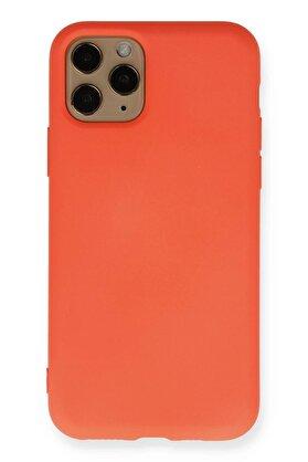 CepteToptan iPhone 11 Pro Kılıf Nano içi Kadife Silikon - Turuncu - DROPX8313-3866