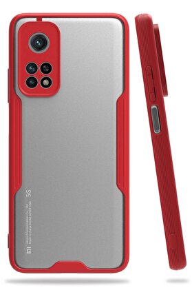 CepteToptan Xiaomi Mi 10T Pro Kılıf Platin Silikon - Kırmızı - DROPX9543-8919
