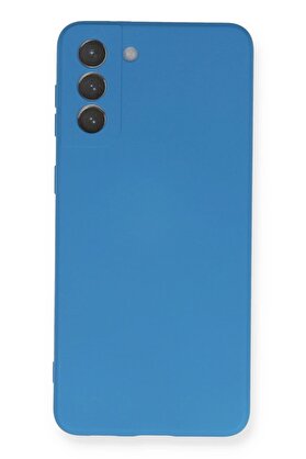 CepteToptan Samsung Galaxy S21 Plus Kılıf Nano içi Kadife Silikon - Mavi - DROPX3948-3479