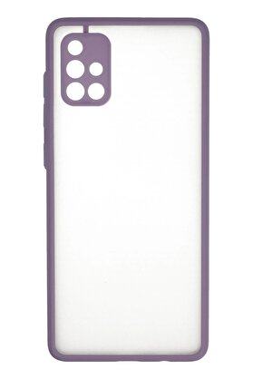 CepteToptan Samsung Galaxy A71 Kılıf Montreal Silikon Kapak - Mor - DROPX9461-8081