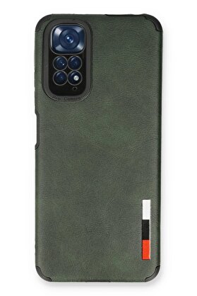 CepteToptan Xiaomi Redmi Note 11 Kılıf Loop Deri Silikon - Yeşil - DROPX3680-3836