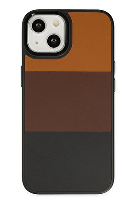 CepteToptan iPhone 14 Plus Kılıf King Kapak - Taba-Siyah - DROPX6969-9669
