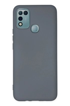 CepteToptan İnfinix Hot 10 Play Kılıf Nano içi Kadife Silikon - Gri - DROPX9806-3218