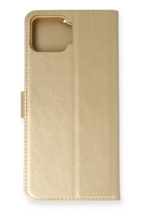 CepteToptan Oppo A73 Kılıf Trend S Plus Kapaklı Kılıf - Gold - DROPX4238-2070