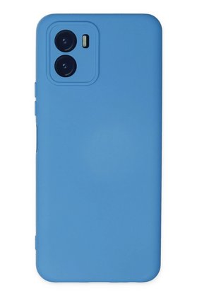 CepteToptan Vivo Y15S Kılıf Nano içi Kadife Silikon - Mavi - DROPX1646-3349