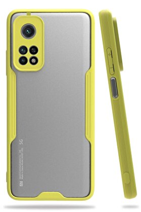 CepteToptan Xiaomi Mi 10T Pro Kılıf Platin Silikon - Sarı - DROPX8241-1653
