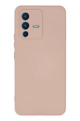 CepteToptan Vivo V23 5G Kılıf Nano içi Kadife Silikon - Pudra - DROPX7255-7044