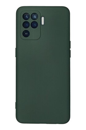 CepteToptan Oppo Reno 5 Lite Kılıf Nano içi Kadife Silikon - Koyu Yeşil - DROPX4025-1884